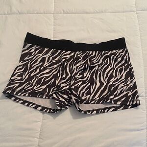 Zebra print spanx shorts
